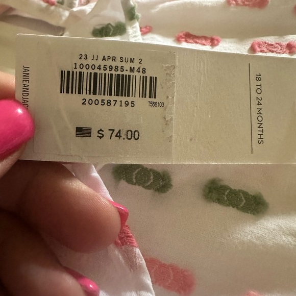 ⭐️NWT⭐️ Janie and Jack Swiss Dot Sundress Size 18-24 months. - Picture 4 of 8